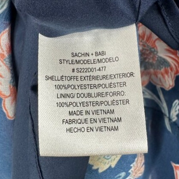 SACHIN + BABI Dress Size M Evening Gown NEW LOLA Dress Botanical Mini Smocked - Picture 9 of 12